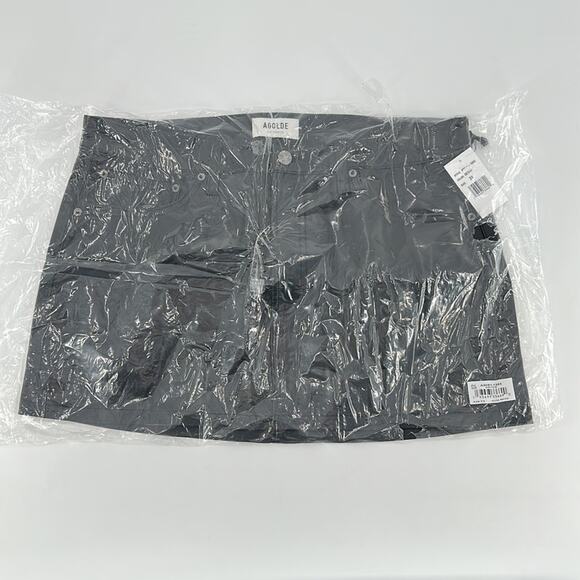 AGOLDE Recycled Leather Liv Mini Skirt in Detox | 31 US large - Picture 11 of 14